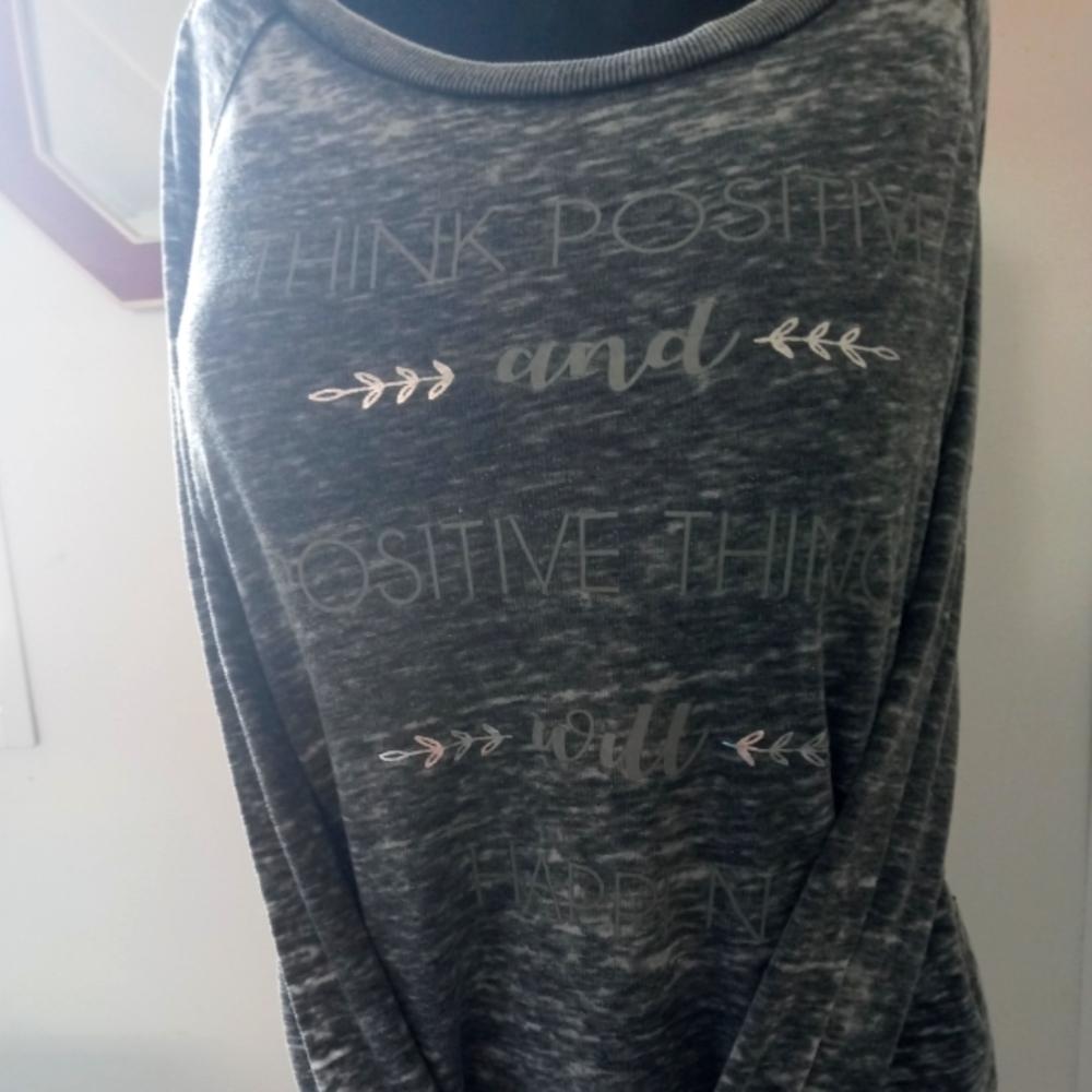 Gray long sleeve size large top